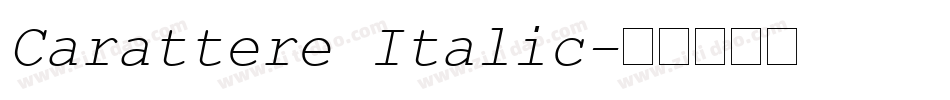 Carattere Italic字体转换